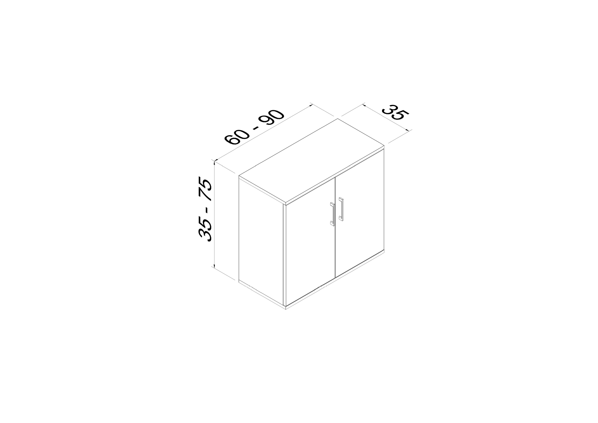 Mix Drehtüren-Hängeschrank